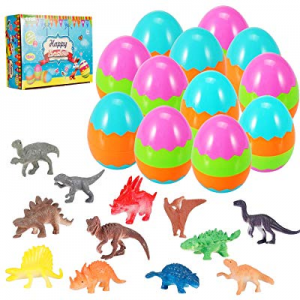Easter Eggs Filled with Mini Dinosaurs now 50.0% off , Perfect for Easter Basket, Party Favors, Ea..