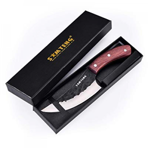30.0% off SMTENG Boning Knife 5.5 inch Handmade Forged Hammered kitchen Knife Full tang Sharp Blad..