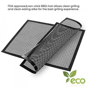 AIRSSON Non-Stick Grid Barbecue mat now 75.0% off ,BBQ Grill Meshes,Easy-Clean&Reusable Baking Acc..