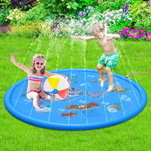Sprinkle & Splash Play Mat - 68" Water Sprinkler now 50.0% off , Kiddie Outdoor Outside Water Pool..