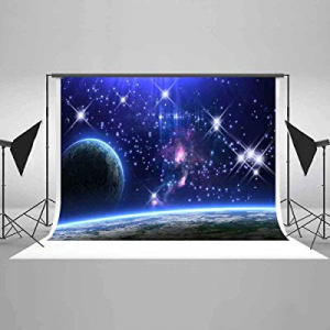 51.0% off EARVO 7x5ft Purple Starry Galaxy Backdrop Shining Stars Photography Background Space The..