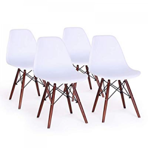 Dining Chair Set of 4 Mid Century Modern DSW Side Chairs Shell Lounge Chair for Kitchen now 45.0% ..