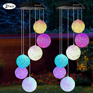 Mosteck Wind Chimes Outdoor 2 Pack now 30.0% off , Solar Wind Chimes Color Changing Crystal Ball W..