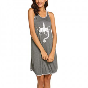 Women's Nightgown V-Neck 3/4 Sleeves Sleepwear Lace Pajama Nightderss （S-XXL） now 60.0% off 
