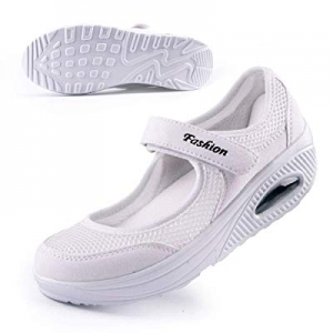 One Day Only！40.0% off Women's Comfort Walking Nurse Shoes Anti-Slip Breathable Wedges Mary Jane S..