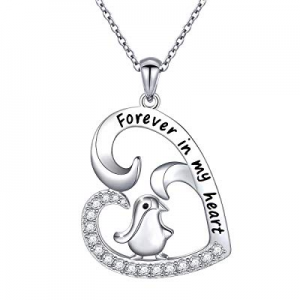 One Day Only！50.0% off Sterling Silver Forever Love Cute Animal Love Heart Necklace Ring Earrings ..