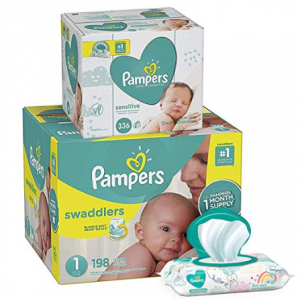 diapers and baby wipes