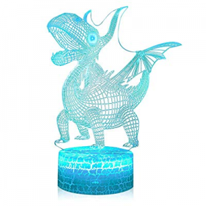 3D Illusion Pterosauria Quetzalcoatlus northropi Dinosaur Night Lamp now 60.0% off , 7 Color Chang..