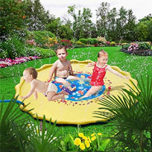 50.0% off Idefair Sprinkle Splash Play Mat Pad 67 inch Inflatable Sprinkler Water Toys Outdoor Par..