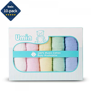 Umiin Baby Washcloths Set of 10 now 20.0% off , Soft Cotton Baby Muslin Washcloths Set Baby Wipes ..