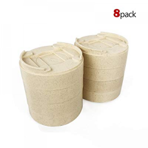 MIIX HOME Bed risers 8 Pack Round New Bamboo Fiber Quality now 30.0% off , Add 1-2 inch Durable & ..