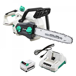 One Day Only！LiTHELi 40V 14 inches Cordless Chainsaw with Outrunner Brushless Motor, 2.5AH Battery..