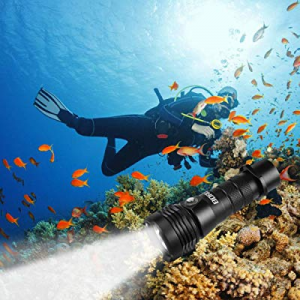 One Day Only！AIRSSON Diving Flashlight 800 Lumen IPX8 Waterproof 200M Illumination Range XM-L2 Led..