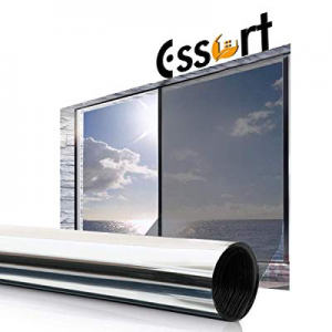 ESSORT Sunscreen Window Film now 30.0% off , Daytime Privacy Anti-UV One-Way Mirror Film, Sunshade..