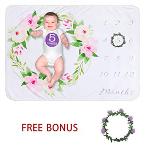 One Day Only！60.0% off Softan Baby Monthly Milestone Blanket Girl Boy | Soft Photography Backgroun..