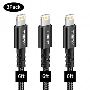 iPhone Cable now 5.0% off ,TIMMY iPhone Charging Cable 3PACK 6ft Nylon Braided iphone Charger Cabl..