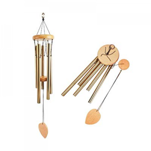 Afirst Wind Chimes Outdoor 22" Beech/Aluminum Gold Chime with S Hook Amazing Grace Wind Chime now ..