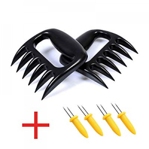YUOIOYU Meat Claws BBQ Tools Meat Shredding Bear Paws Fork Easy Clean Cooking Tool (Black) now 50...