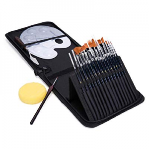 Artists Paint Brush Set now 20.0% off , oil-15 Different Sizes Nice Gift for Artists, Metal Ring M..