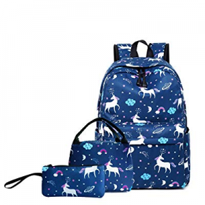 40.0% off Ulgoo Girls School Bags Unicorn Kids Bookbags Teens Bookbag Set Kids Laptop Backpack Lun..
