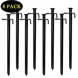 YIZRIO Tent Stakes now 30.0% off ,Heavy-Duty Steel Solid Tent Stakes Pegs for Outdoors Camping/Per..