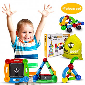 30.0% off BizyBeez MagStix Sensory Magnetic STEM Toys - Building Set for Kids - 41 pcs - Education..