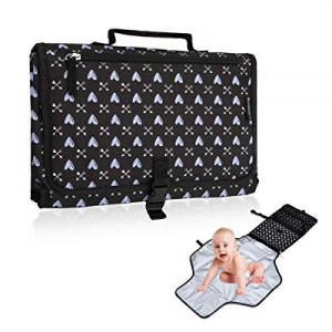 One Day Only！Portable Diaper Changing Pad Built-in Pillow Travel Waterproof Portable Changing Pad ..
