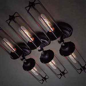 55.0% off Sconce 2 Light Wall Lamp Industrial Wall Sconce Black Antique Wrought Iron Wall Sconces ..