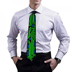 One Day Only！LED Glow Tie, Sound Activated Novelty Tie Light Up Tie for Rave Party, DJ Bar, Christ..