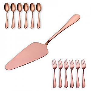 One Day Only！13-Pieces Rose Gold Stainless Steel Cake Serving Set now 60.0% off , Professional Sho..