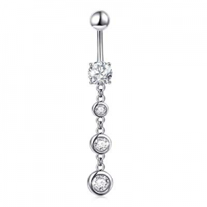 45.0% off Sterling Silver Dangle Belly Button Rings Stud Belly Rings for Women Girl Navel Rings CZ..
