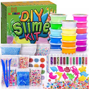 MOOHAM DIY Slime Kit Supplies - Clear Crystal Slime Making Kit for Girls now 55.0% off , Floam Sli..