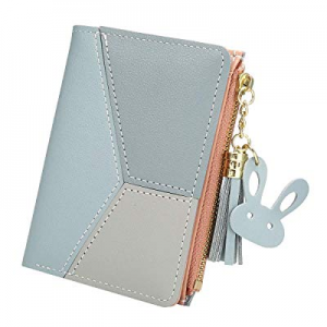 JOSEKO Girls Wallet now 35.0% off , Tassels PU Leather Multi-Slots Short Money Bag Slim Card Holde..