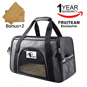 FRUITEAM Soft-Sided Pet Carrier for Large Cat now 50.0% off , Small Dog Kennel, Soft Cat Carrier S..