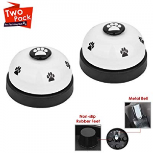 SlowTon Pet Bell now 50.0% off , 2 Pack Metal Bell Dog Training with Non Skid Rubber Bottoms Dog D..