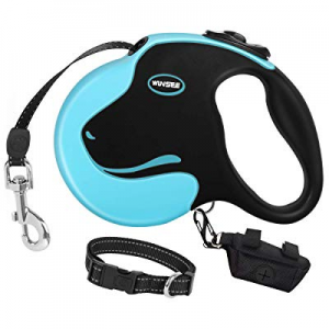 One Day Only！WINSEE Retractable Dog Leash with Dog Collar & Waste Bag Dispenser 16ft Dog Walking L..