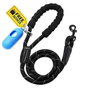 Keenstone Heavy Duty Dog Leash now 50.0% off , 5 FT Long Nylon Tape Dog Walking Leash with Comfort..