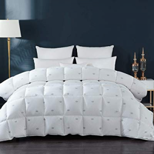 25.0% off SHEONE Luxurious All Seasons White Goose Down Comforter - King Size Duvet Insert with Co..