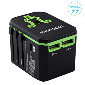 One Day Only！Universal Travel Power Adapter now 65.0% off , ERAVSOW International worldwide ALL In..