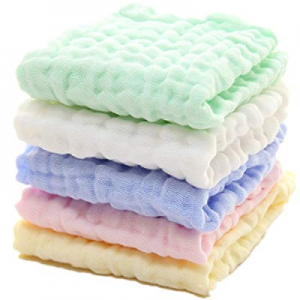Baby Muslin Washcloths - Natural Muslin Cotton Baby Wipes - Soft Newborn Baby Face Towel and Musli..
