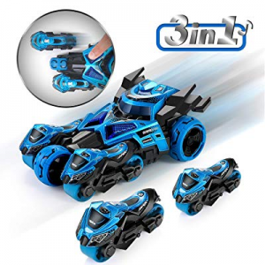 GEYIIE Pull Back Vehicles now 40.0% off ,Racing Car Black Catapult Motorcycles Toys with LED Light..