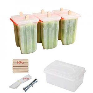 Popsicle Molds Ice Pop Maker - 56 Popsicle Sticks now 20.0% off , 6 Reusable Popsicle Maker Molds,..
