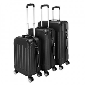 One Day Only！Tenozek 3-in-1 Portable ABS Trolley Case 20" / 24" / 28" Black now 80.0% off 