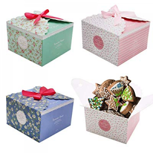 One Day Only！Craft Gift Boxes now 15.0% off , 15pcs Cake Boxes Party Favor Treats Boxes Cookies Go..