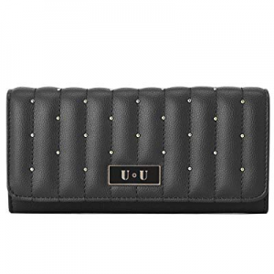 50.0% off Womens Designer Leather Wallet Clutch - U+U (2019 Version) RFID Blocking Credit Card Hol..
