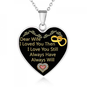FAYERXL Ideas to My Wife Women Girl from Husband Men Boy Heart Gift Necklace now 50.0% off 