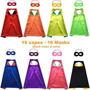 15.0% off Siiziitoo Double Side Superhero Capes for Kids DIY Capes and Masks Set for Themed Birthd..