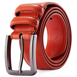 One Day Only！Mens Belt - Autolock Genuine Leather Dress Belt - Classic Casual Belt for Men in Gift..