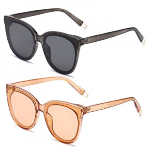 One Day Only！15.0% off REAVEE Oversized Sunglasses Cat Eye for Women Men Round Cateye Sun Glasses ..