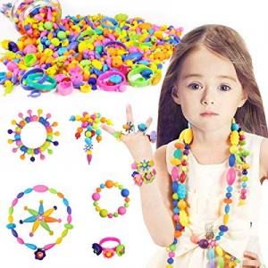 KIDCHEER Snap Beads 500PCS Jewelry Making kit for Girls DIY Pop snap Beads Toys Making Necklace no..